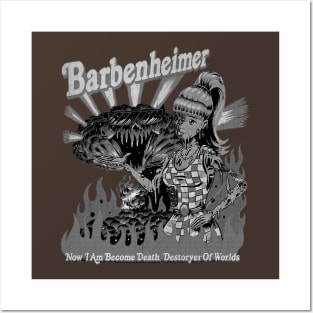 Black Barbenheimer Posters and Art